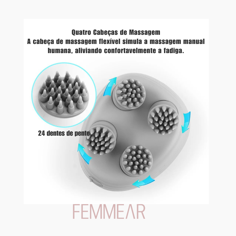 RelaxScalp – Massageador Elétrico 4D de Couro Cabeludo