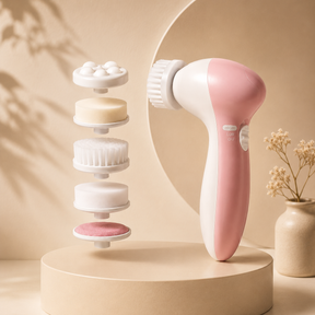 SkinPulse™ 5 em 1 Limpeza Profunda, Esfoliação e Massagem Facial
