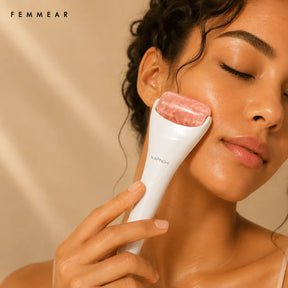 Massageador Gelado Rolo Drenagem Rosto Inchaço Rugas Limpeza