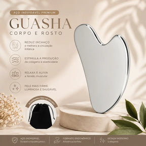 Gua Sha Facial em Aço Inox