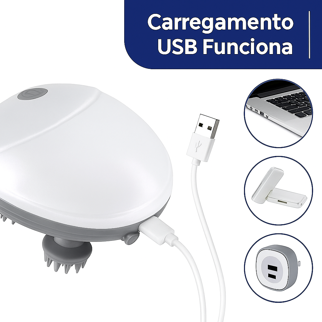 Massageador Elétrico para Couro Cabeludo – Femmear