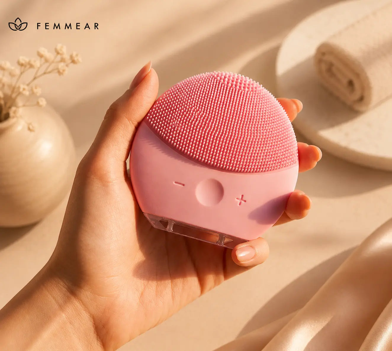 SkinGlow Sonic  Escova Facial Elétrica de Silicone