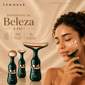 AuraLift 3 em 1 Massageador Facial e Pescoço