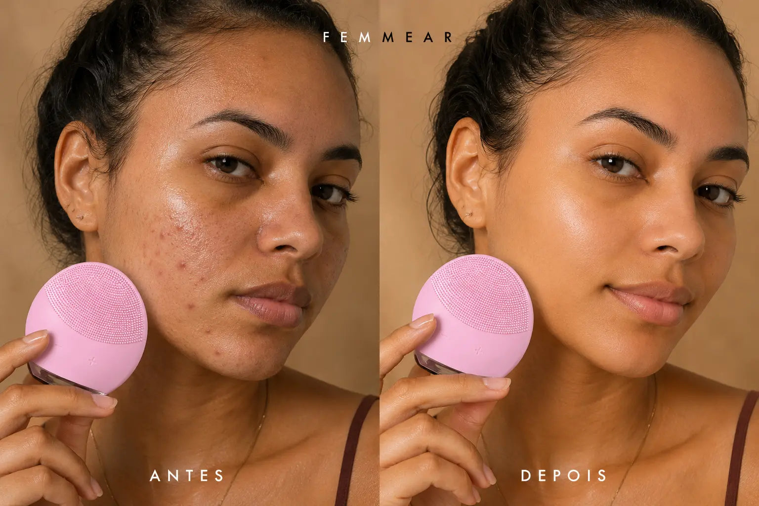 SkinGlow Sonic  Escova Facial Elétrica de Silicone