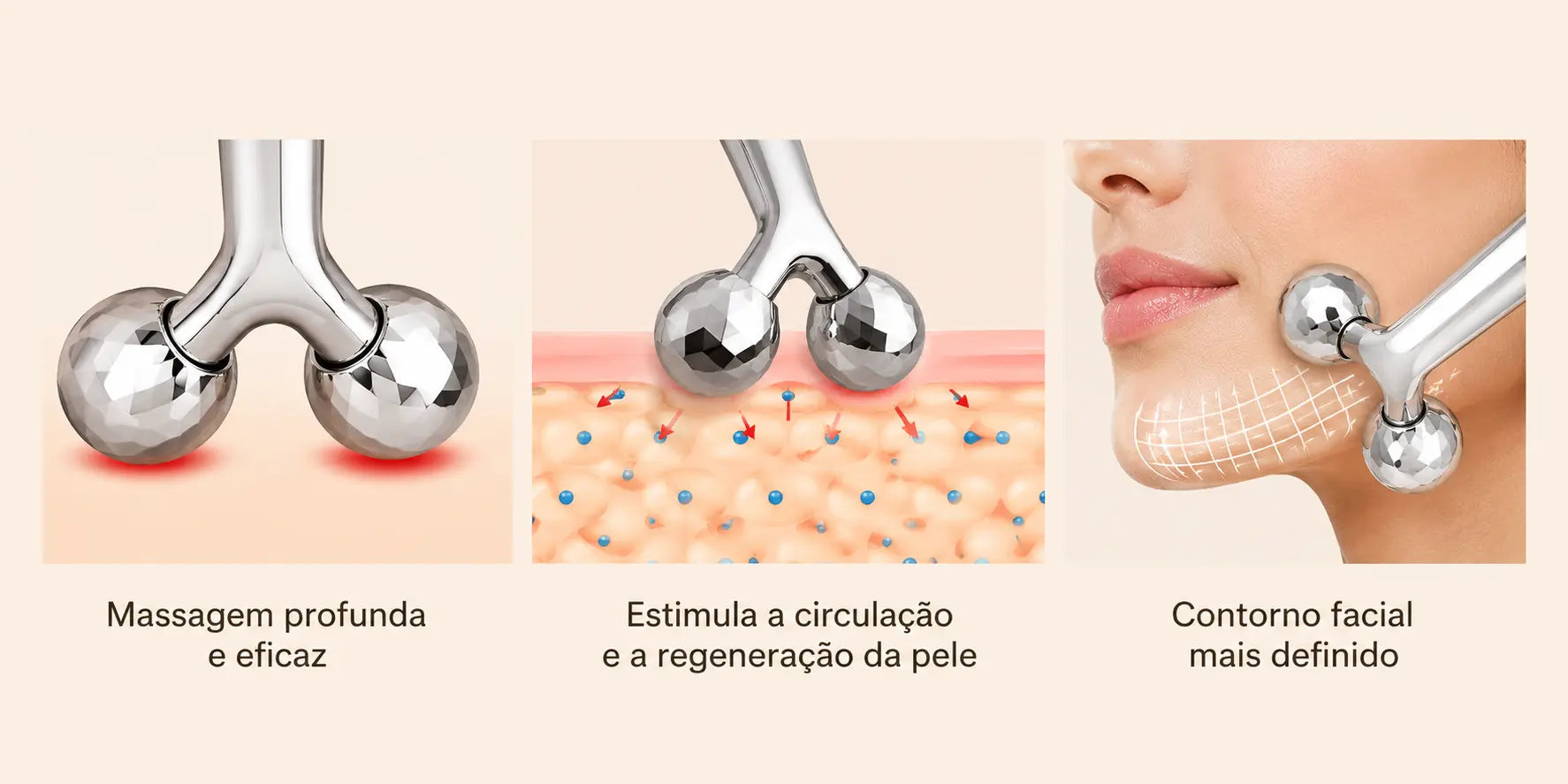 Massageador Facial 3D Roller FEMMEAR