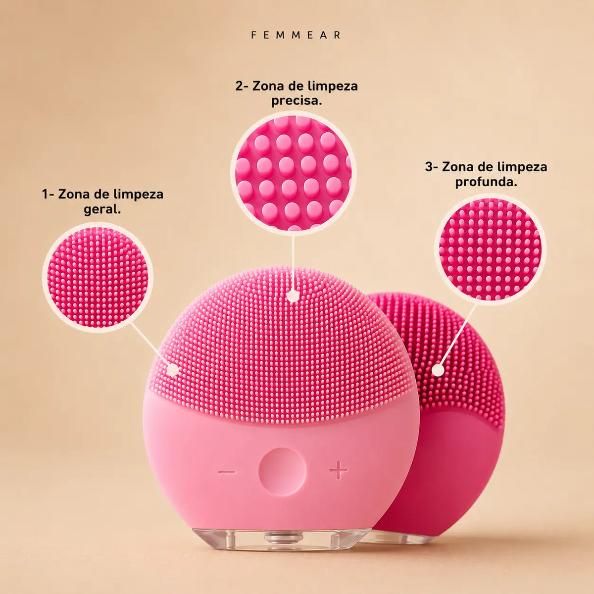 SkinGlow Sonic  Escova Facial Elétrica de Silicone