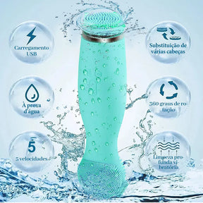Escova Facial Elétrica de Limpeza Profunda