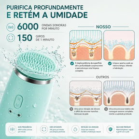 Escova Facial Elétrica de Limpeza Profunda