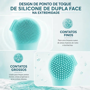 Escova Facial Elétrica de Limpeza Profunda