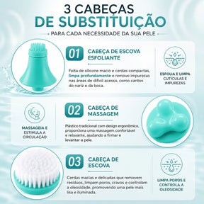 Escova Facial Elétrica de Limpeza Profunda