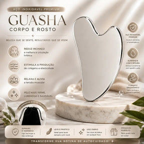 Gua Sha Facial em Aço Inox