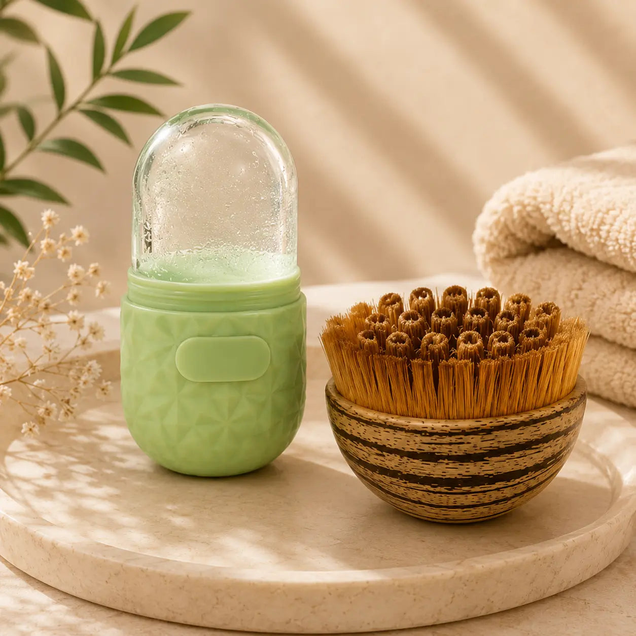 Kit Sculpt Glow™ Escova de Drenagem + Ice Glow Facial