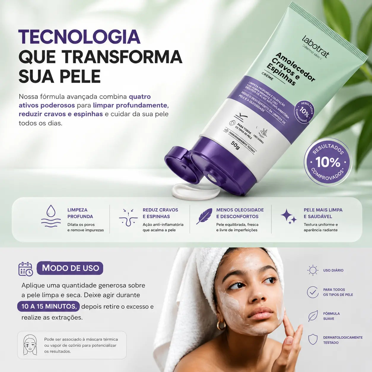 Creme Amolecedor de Cravos e Espinhas