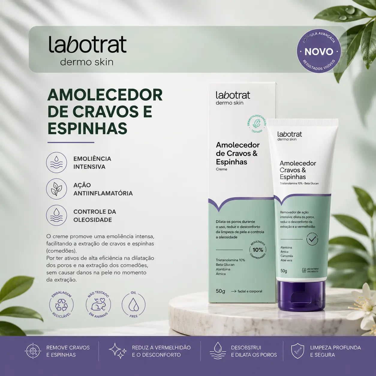 Creme Amolecedor de Cravos e Espinhas