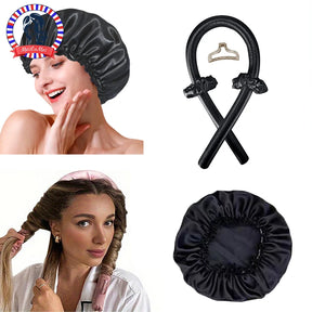 Kit Noites Onduladas – Curvador de Cabelos & Touca de Cetim Femme