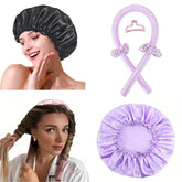 Kit Noites Onduladas – Curvador de Cabelos & Touca de Cetim Femme