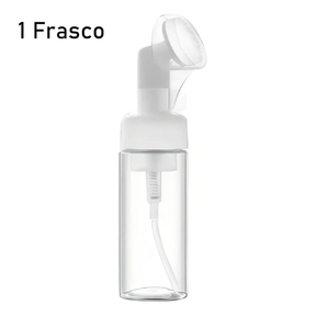 Frasco Pump Espumador Para Limpeza Facial Skin Care Com Escova De Silicone Portátil Para Viagem