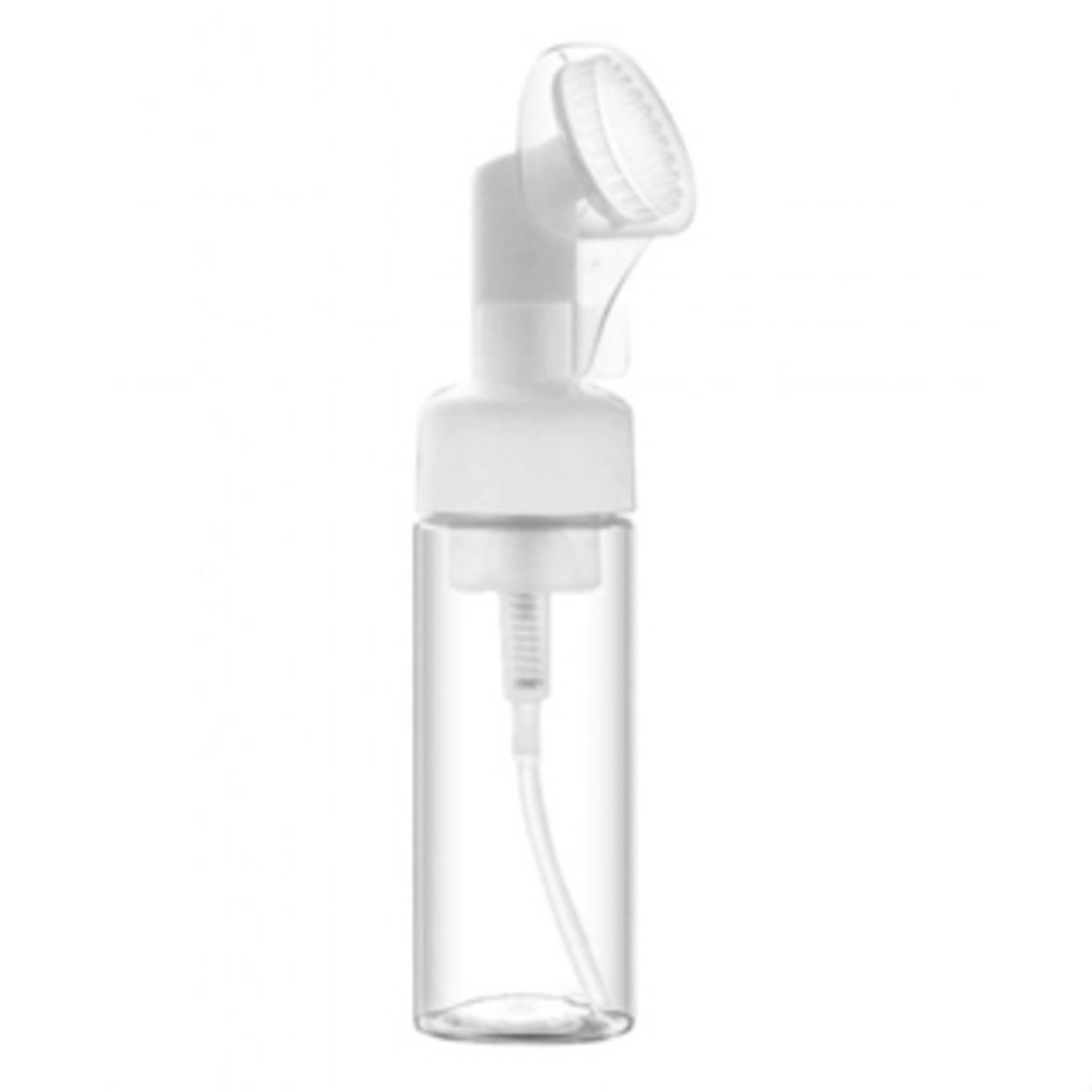 Frasco Pump Espumador Para Limpeza Facial Skin Care Com Escova De Silicone Portátil Para Viagem
