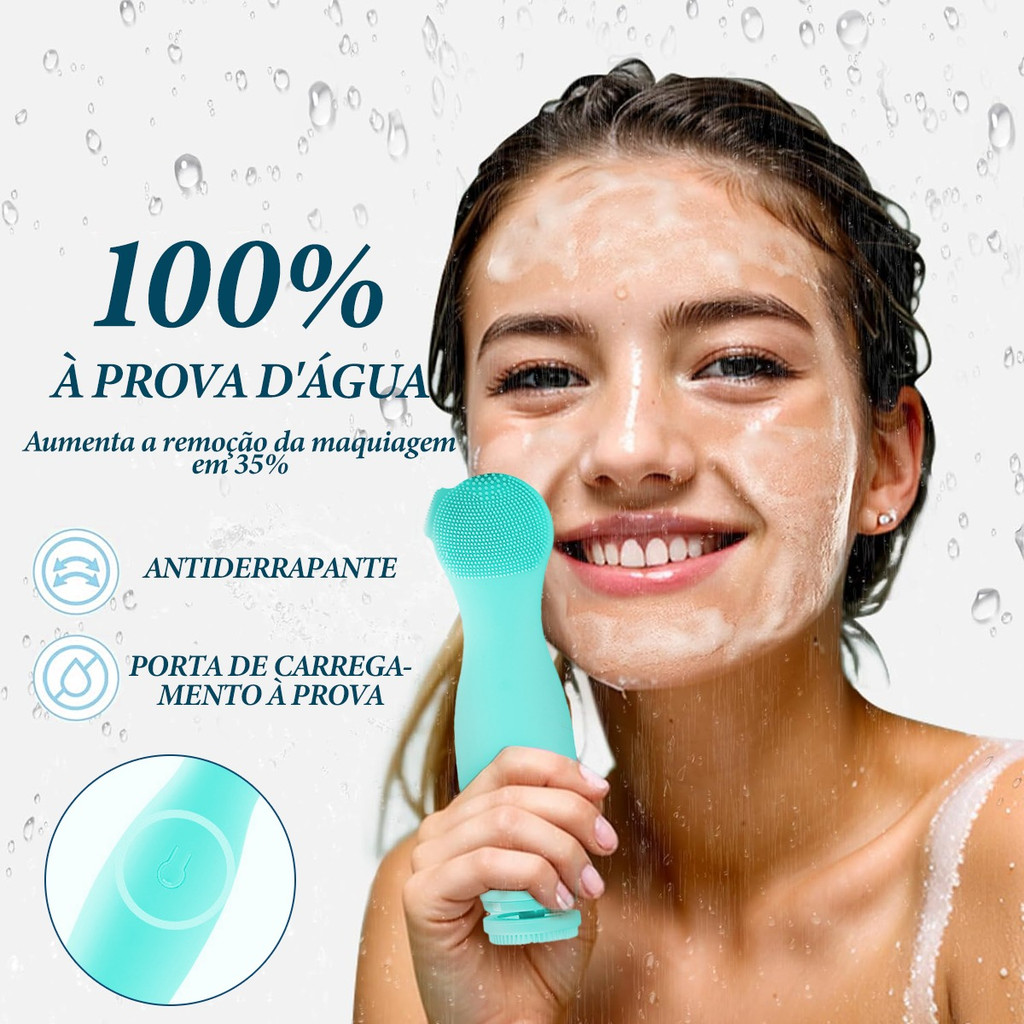 Escova Facial Elétrica Massagem Usb De Limpeza Pele Portátil