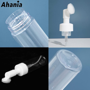 Frasco Pump Espumador Para Limpeza Facial Skin Care Com Escova De Silicone Portátil Para Viagem