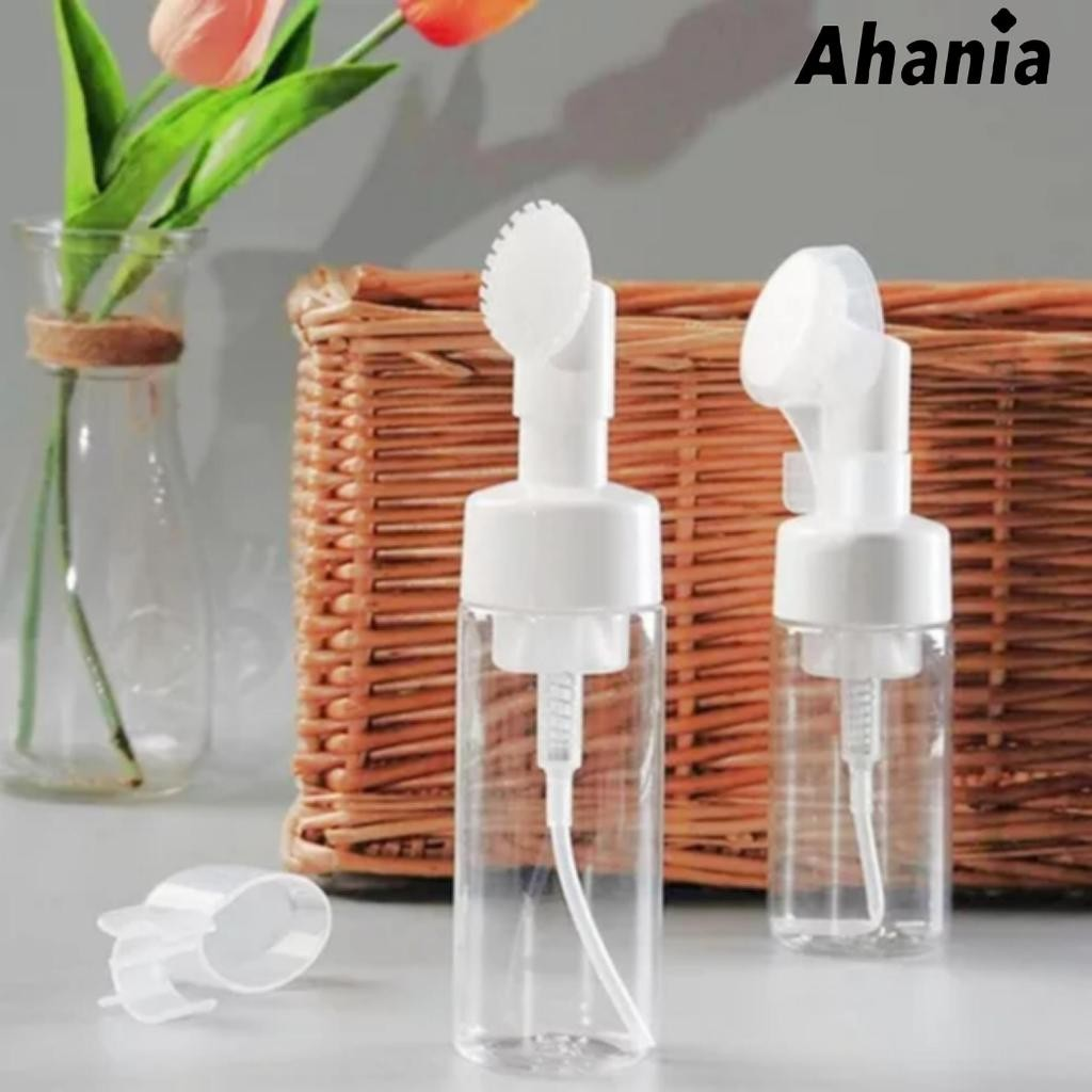 Frasco Pump Espumador Para Limpeza Facial Skin Care Com Escova De Silicone Portátil Para Viagem