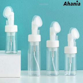 Frasco Pump Espumador Para Limpeza Facial Skin Care Com Escova De Silicone Portátil Para Viagem