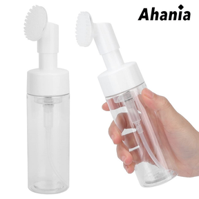 Frasco Pump Espumador Para Limpeza Facial Skin Care Com Escova De Silicone Portátil Para Viagem