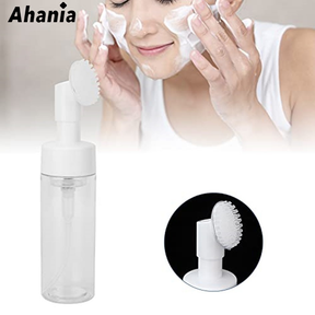 Frasco Pump Espumador Para Limpeza Facial Skin Care Com Escova De Silicone Portátil Para Viagem