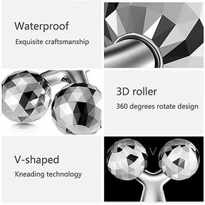Massageadores Faciais 3D Roller Profissional para Rosto e Pescoço – Efeito Lifting/ Drenagem Linfática - WJ